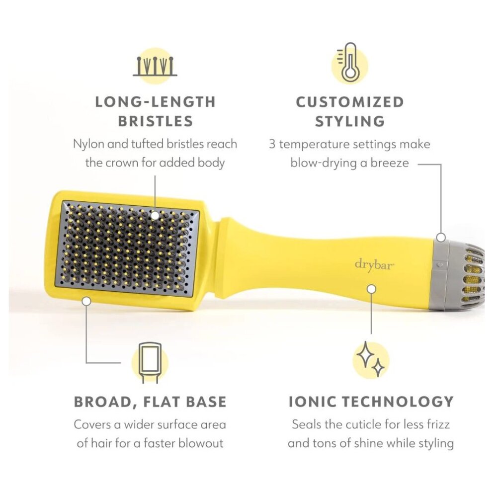 LIKE-NEW DRYBAR The Smooth Shot Paddle Brush Blow-Dryer